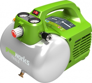 Компрессор безмасляный электрический Greenworks GAC6L (США)